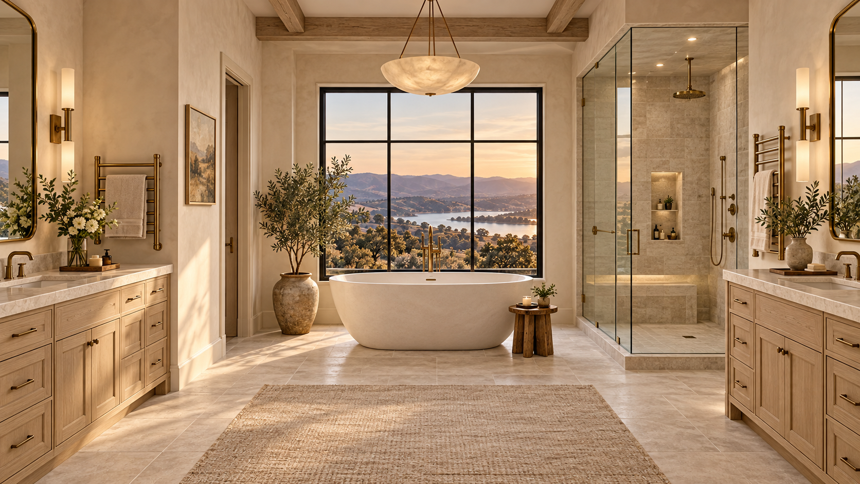 Primary bathroom rendering